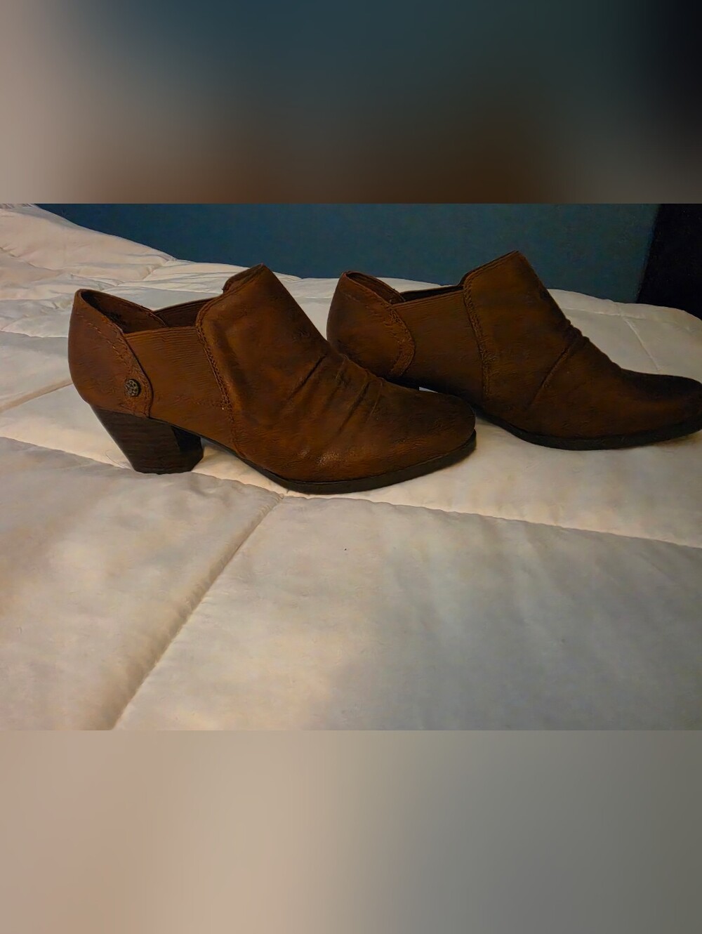 MARELLA Brown Leather Low Heel Ankle Boots